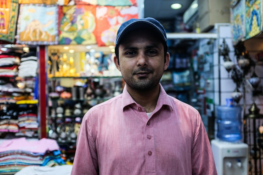 A shop owner in his store